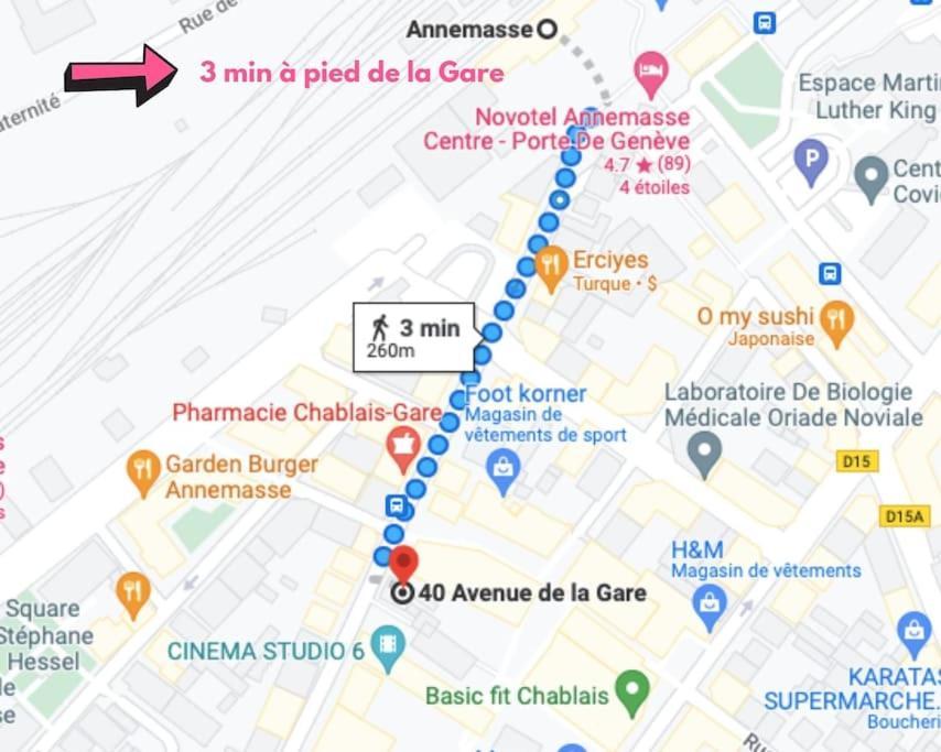 Modern'Blue - Gare Annemasse A 3Min-Geneve Acces Direct Apartman Kültér fotó